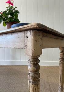 A Country Pine Almost 7ft Dining Farm or Harvest Table c1890