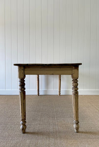 A Country Pine Almost 7ft Dining Farm or Harvest Table c1890