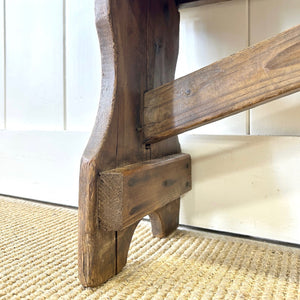 A Country Made Bench Pine c1890