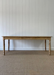 A Country Pine Almost 7ft Dining Farm or Harvest Table c1890