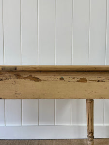 A Country Pine Almost 7ft Dining Farm or Harvest Table c1890