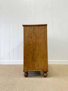 A Large English Pine Chest of Drawers Dresser on Tulip Feet c1890