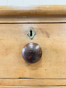 A Large English Pine Chest of Drawers Dresser on Tulip Feet c1890