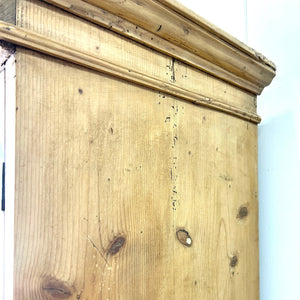 A 19th Century Pine Bookcase with Glazed Doors