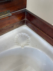 An Antique English Mahogany Dry Sink or Cabinet