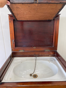 An Antique English Mahogany Dry Sink or Cabinet