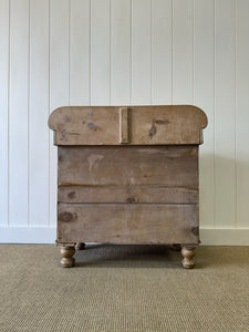 An English Pine Chest of Drawers Dresser with Gallery c1880