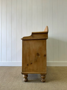 An English Pine Chest of Drawers Dresser with Gallery c1880