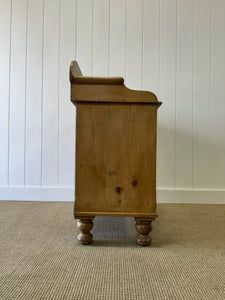 An English Pine Chest of Drawers Dresser with Gallery c1880