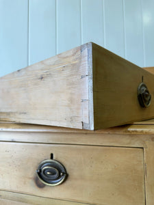 An English Pine Chest of Drawers Dresser with Gallery c1880