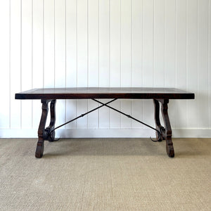 A Vintage Spanish Oak 7ft Dining Table