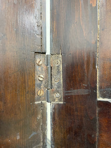 A Large 18th Century Scottish Ebonized Linen Press Cupboard