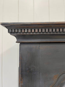 A Large 18th Century Scottish Ebonized Linen Press Cupboard