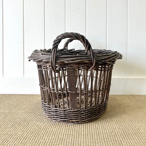 An Antique English Potato Gathering Basket