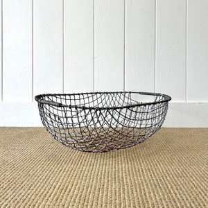 An Antique Wire Farmhouse Basket