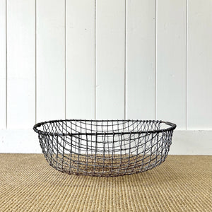 An Antique Wire Farmhouse Basket