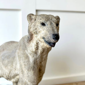 Frederick Thomas Daws (1878-1955) - Painted plaster model of a polar bear on a rocky outcrop and on conforming base