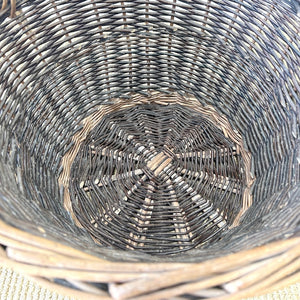 An Antique English Willow Log Basket