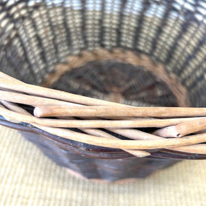 An Antique English Willow Log Basket