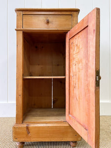 A Charming English Pine Nightstand c1890