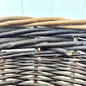 An Antique English Willow Log Basket