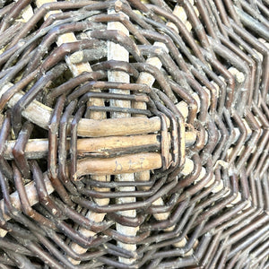 An Antique English Willow Log Basket