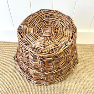 An Antique English Willow Log Basket