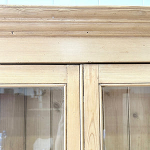 A 19th Century English Pine Bookcase Cabinet or Hutch