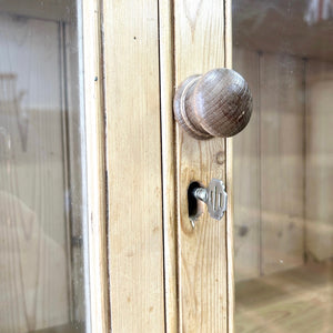 A 19th Century English Pine Bookcase Cabinet or Hutch