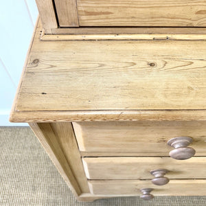 A 19th Century English Pine Bookcase Cabinet or Hutch