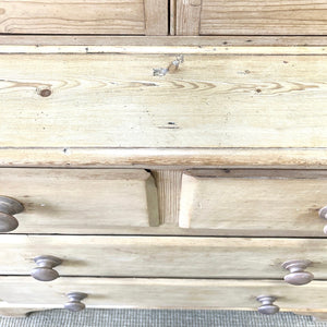 A 19th Century English Pine Bookcase Cabinet or Hutch