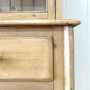 A 19th Century English Pine Bookcase Cabinet or Hutch