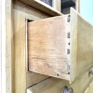 A 19th Century English Pine Bookcase Cabinet or Hutch