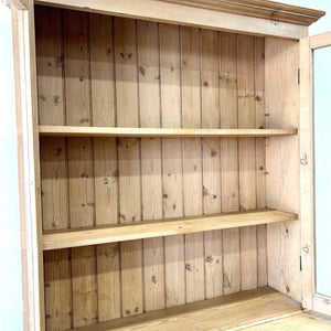 A 19th Century English Pine Bookcase Cabinet or Hutch