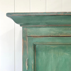 An Antique English Housekeeper's Cupboard in Green