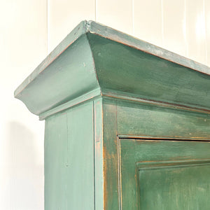 An Antique English Housekeeper's Cupboard in Green