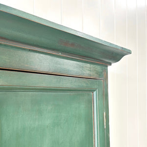 An Antique English Housekeeper's Cupboard in Green