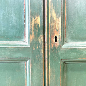 An Antique English Housekeeper's Cupboard in Green