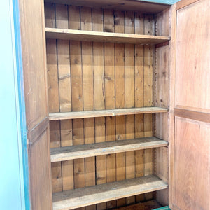 An Antique English Housekeeper's Cupboard in Green