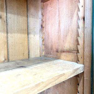 An Antique English Housekeeper's Cupboard in Green