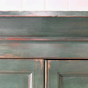 An Antique English Housekeeper's Cupboard in Green