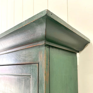 An Antique English Housekeeper's Cupboard in Green