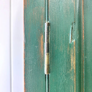 An Antique English Housekeeper's Cupboard in Green