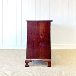 A English Georgian Mahogany Chest of Drawers with Swan Neck Hardware