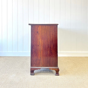 A English Georgian Mahogany Chest of Drawers with Swan Neck Hardware