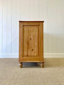 A Large English Pine Chest of Drawers Dresser on Tulip Feet c1890