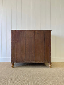 A Large English Pine Chest of Drawers Dresser on Tulip Feet c1890