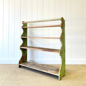 A Rustic English Painted Shelf