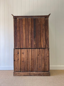 An English Country Linen Press or Housekeepers Cupboard Cabinet c1890