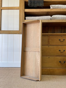 An English Country Linen Press or Housekeepers Cupboard Cabinet c1890